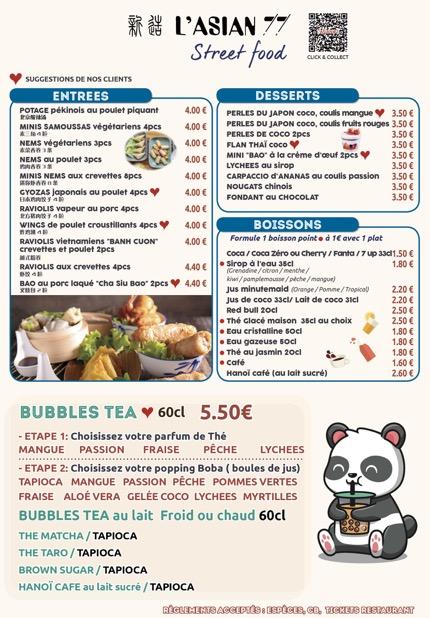 L'ASIAN 77 - Menu Image 4